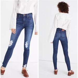 Madewell 9" High-Rise Skinny Jeans: Destructed Edition